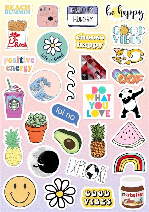 Small & Large Aesthetic Stickers for Phone Case 11 Inc | Etsy Stickers ...