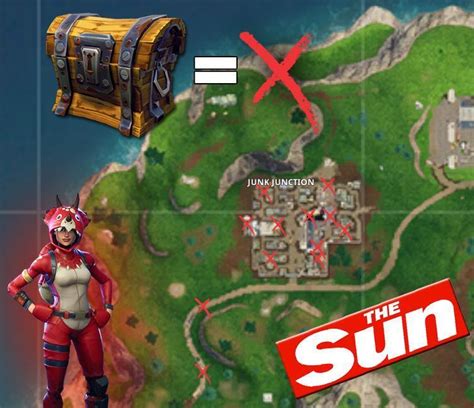 Fortnite Junk Junction Treasure Chest map - where to find them all and ...