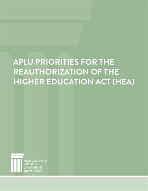 Higher Education Act Reauthorization - APLU