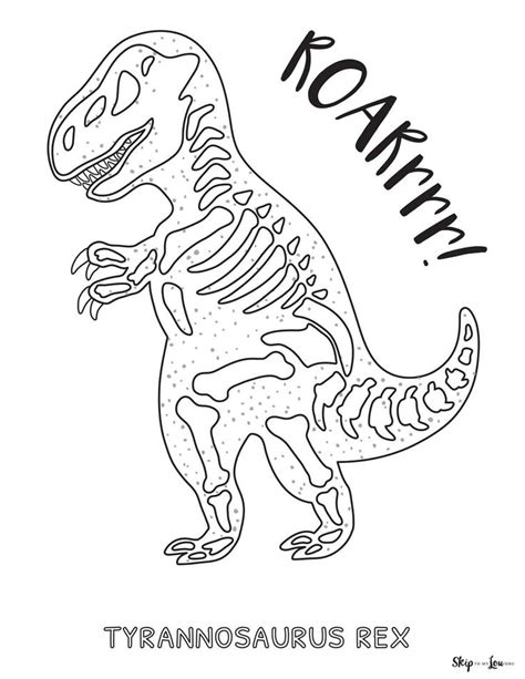 Terrifying T Rex Coloring Pages For Kids | Skip To My Lou | Dinosaur ...