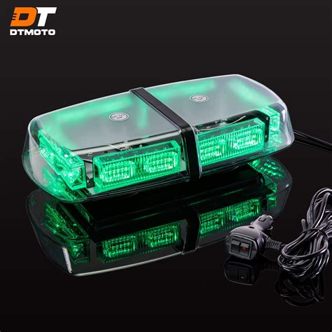 12" 36W Green LED Emergency Flashing Mini Light Bar - Waterproof ...