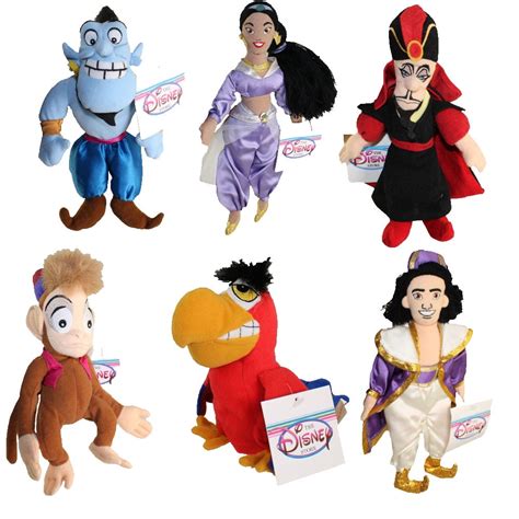 Disney Bean Bag Plush - SET OF 6 Aladdin(JASMINE,ABU,GENIE+2) - Walmart.com