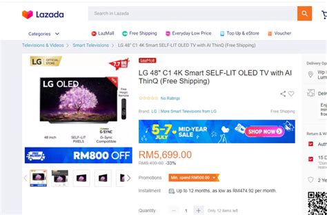 48-Inch LG C1 4K OLED Smart TV Now Officially Available In Malaysia ...