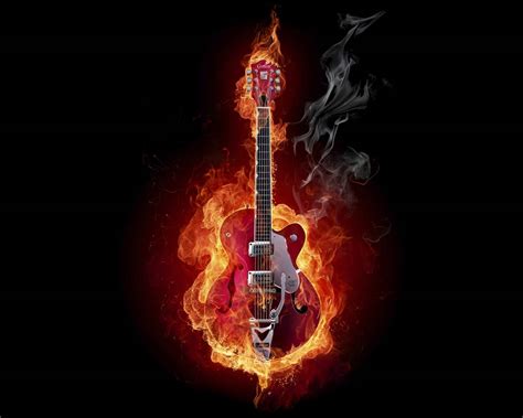 Guitar On Fire Wallpapers - Wallpaper Cave