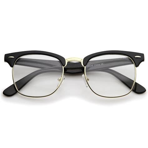 Vintage Inspired Classic Horned Rim Half Frame Clear Lens Glasses 2933 ...