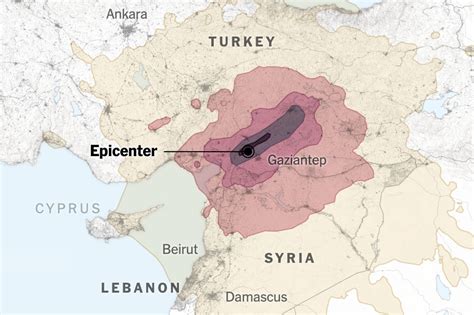 Turkey Earthquake Area Affected Map