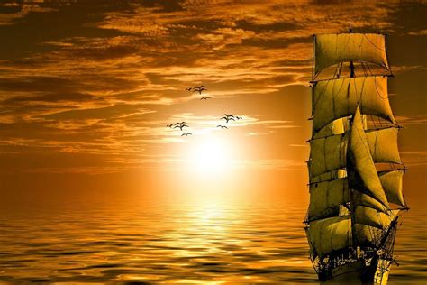 Sailing Sunset Wallpapers - 4k, HD Sailing Sunset Backgrounds on ...