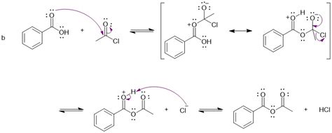 Propose a mechanism for the reaction of benzoic acid with ac | Quizlet