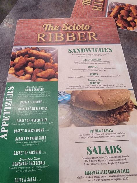 Menu at Scioto Ribber BBQ, Portsmouth