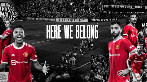 Here We Belong banner unveiled at Old Trafford for Man Utd v Leeds ...