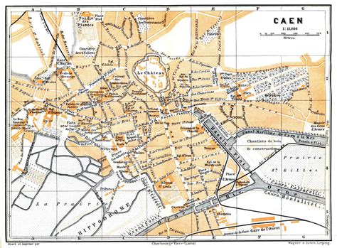 Caen Map - France