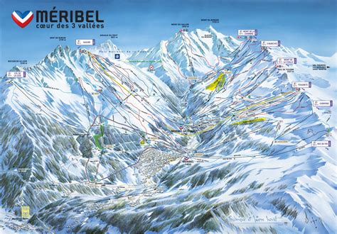 Meribel Piste Map 3 Valleys Ski Map