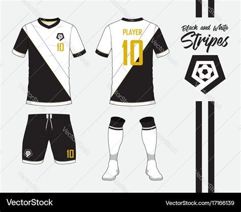 Soccer kit or football jersey template and logo Vector Image