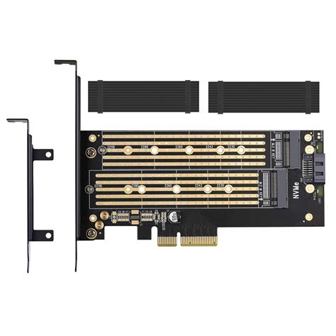 Buy Dual M.2 PCIE Adapter for SATA or PCIE NVMe SSD with Advanced Heat ...