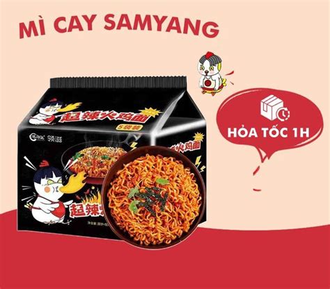 Mì tôm siêu cay hàn quốc Samyang vị truyền thống | Mì, Tôm, Cây