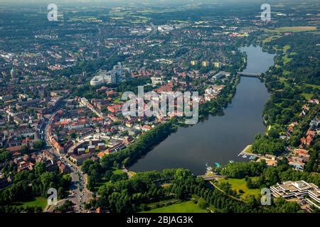 View of lake (Aasee) in Muenster, Germany Stock Photo - Alamy