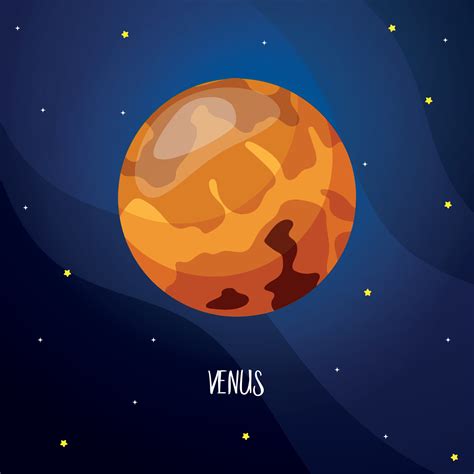 Cartoon venus planet for kids education. Solar system planets 23426570 ...