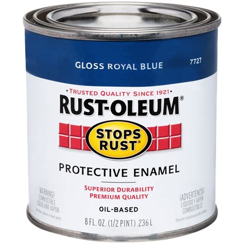 Rust-Oleum Stops Rust Gloss Royal Blue Protective Enamel Paint, 8 fl oz ...