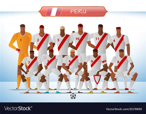 Peru national football team for international Vector Image