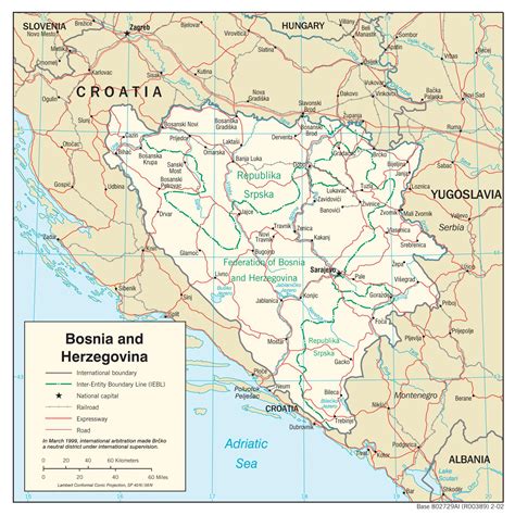 Bosnia and Herzegovina map - Bosnia-Herzegovina map (Southern Europe ...