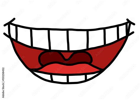 smile teeth / cartoon vector and illustration, hand drawn style ...