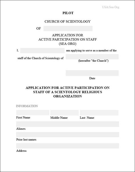 Ahoy, matey: We have Scientology’s new Sea Org application! | The ...