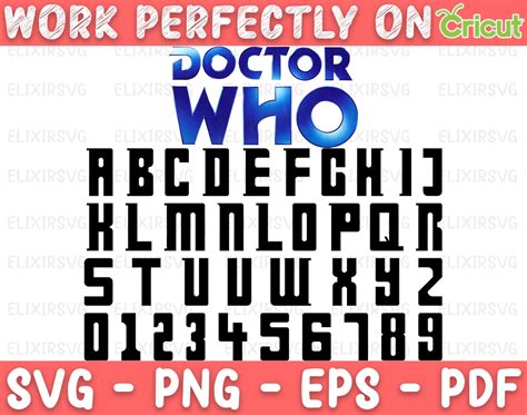 Doctor Who Font SVG Doctor Who Alphabet Doctor Who Letters - Etsy