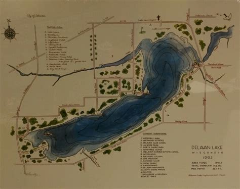 Delavan Lake Map 1992 | Delavan Wisconsin Historical Society