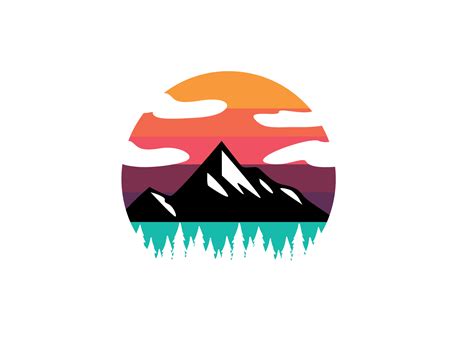 Colorful Mountain Logo Design by Baun Studios on Dribbble