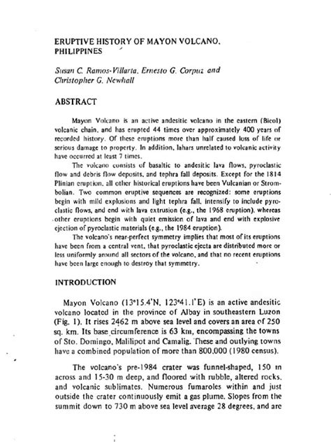 24 Eruptive History of Mayon Volcano 1985 | Types Of Volcanic Eruptions ...