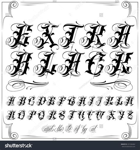 Alphabet In Cursive Tattoos