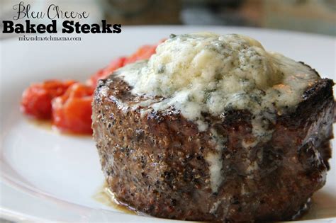 Dinner Tonight: Bleu Cheese Baked Steaks | Mix and Match Mama