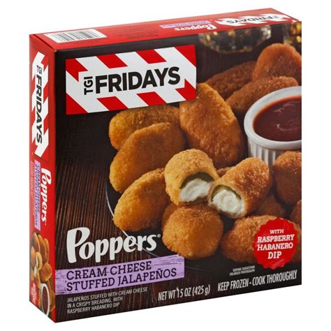 T.G.I. Friday's Cream Cheese Frozen Stuffed Jalapenos Poppers - 15oz ...