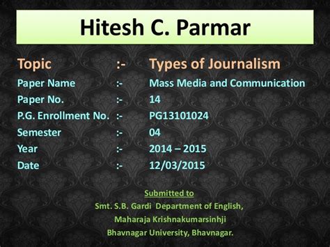 Types of Journalism