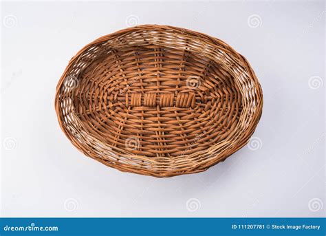 Empty Cane Basket Or Tokri In Hindi And Topli In Marathi Stock Image ...