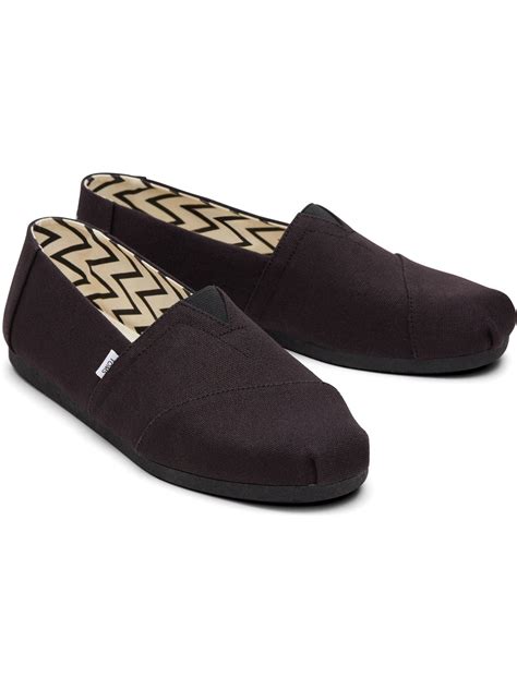 Organic Cotton Black/ Black Canvas Slip Ons – TOMS® India Official Site