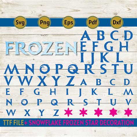 Frozen Font SVG