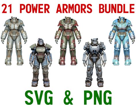 Fallout Power Armor Pack 21 Power Armors SVG PNG Vector - Etsy Australia