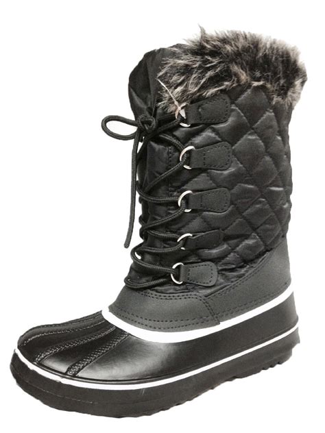 Winter Warm Snow Boots for Women Comfortable Faux Fur Lined Outdoor ...