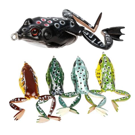 RUNCL Topwater Frog Lure with legs, Soft Fishing Lure Kit with Tackle ...