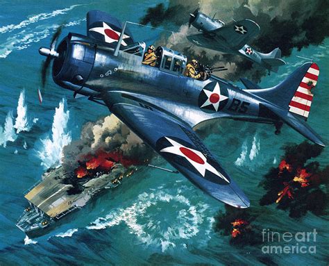 Battle of Midway Painting by Wilf Hardy - Free Image Generator