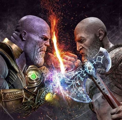 Thanos vs. Kratos | Kratos god of war, God of war, War