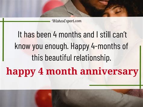 30 Happy 4 Month Anniversary Wishes And Messages