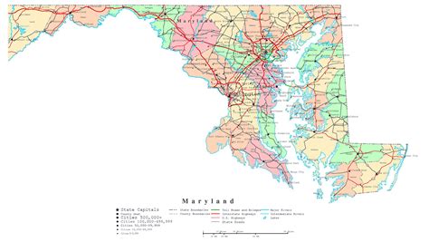 Detailed Map Of Maryland Cities