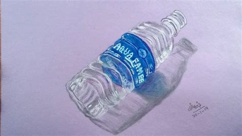 Water Bottle Drawing, 3d Pencil Art, Dasani Bottle, Line Art Drawings ...