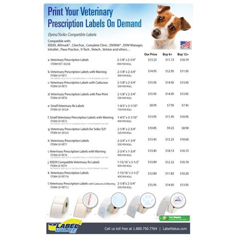 From veterinary prescription labels to cage and chart labels, we have a ...