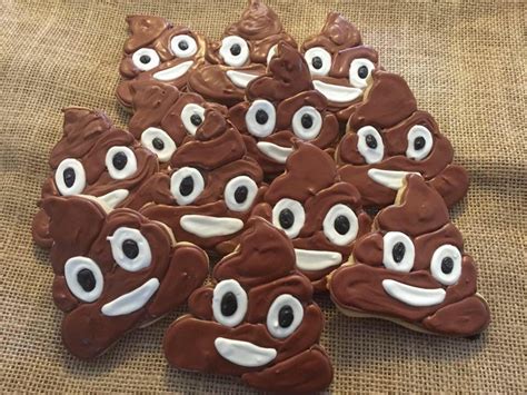 Poop Emoji Cookies, Individually Wrapped, Sugar Cookie Party Favors - Etsy