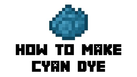 Minecraft Survival: How to Make Cyan Dye - YouTube