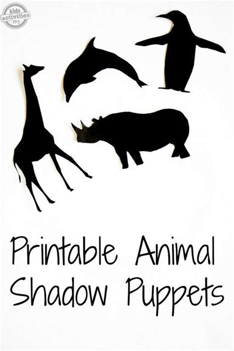 Printable Animal Shadow Puppets