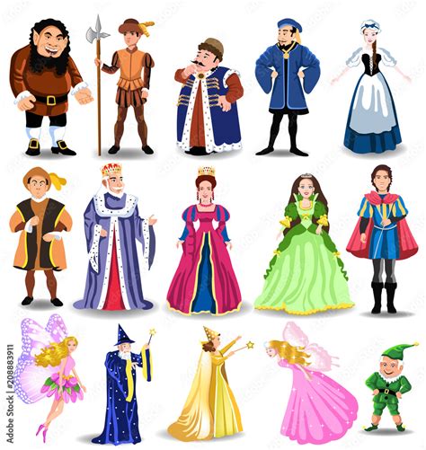 fairy tales characters Stock Vector | Adobe Stock